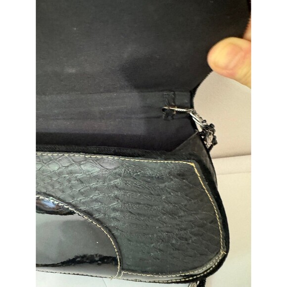 VINTAGE MARY FRANCES BLACK BUTTERFLY BEADED SHOULDER BAG - Picture 9 of 9